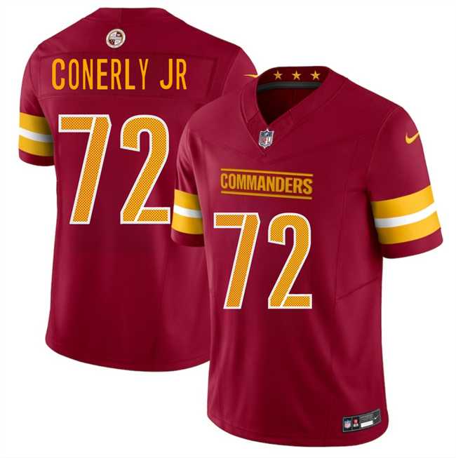 Men & Women & Youth Washington Commanders #72 Josh Conerly Jr Burgundy 2025 Draft F.U.S.E. Vapor Limited Stitched Jersey->tampa bay buccaneers->NFL Jersey